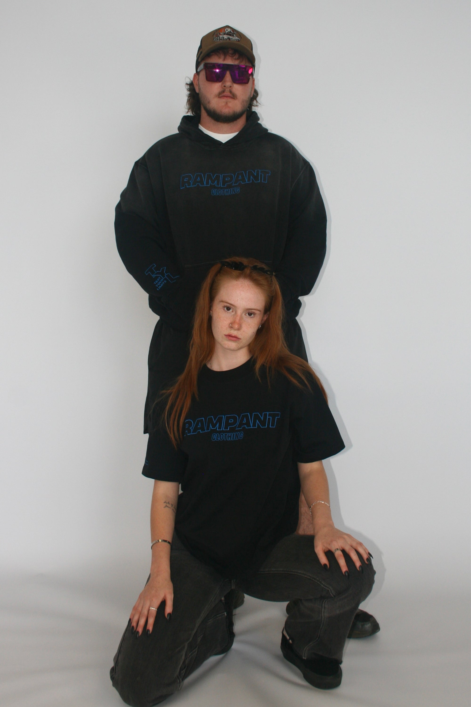 TYL TEE BLACK - EMBROIDERED